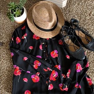 Black Floral tunic dress